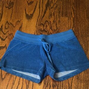 Hard Tail Shorts - Aqua Blue Terry Low Rise